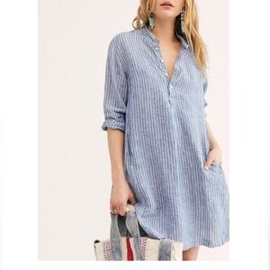 CP Shades Blue Striped Dress